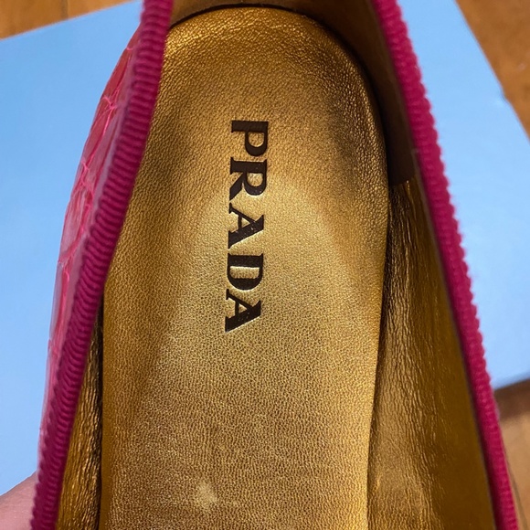 Prada Crocodile Ballet Flats - Italian made - vintage 90's - Picture 4 of 6